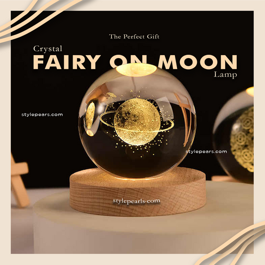 Crystal Fairy on Moon Lamp