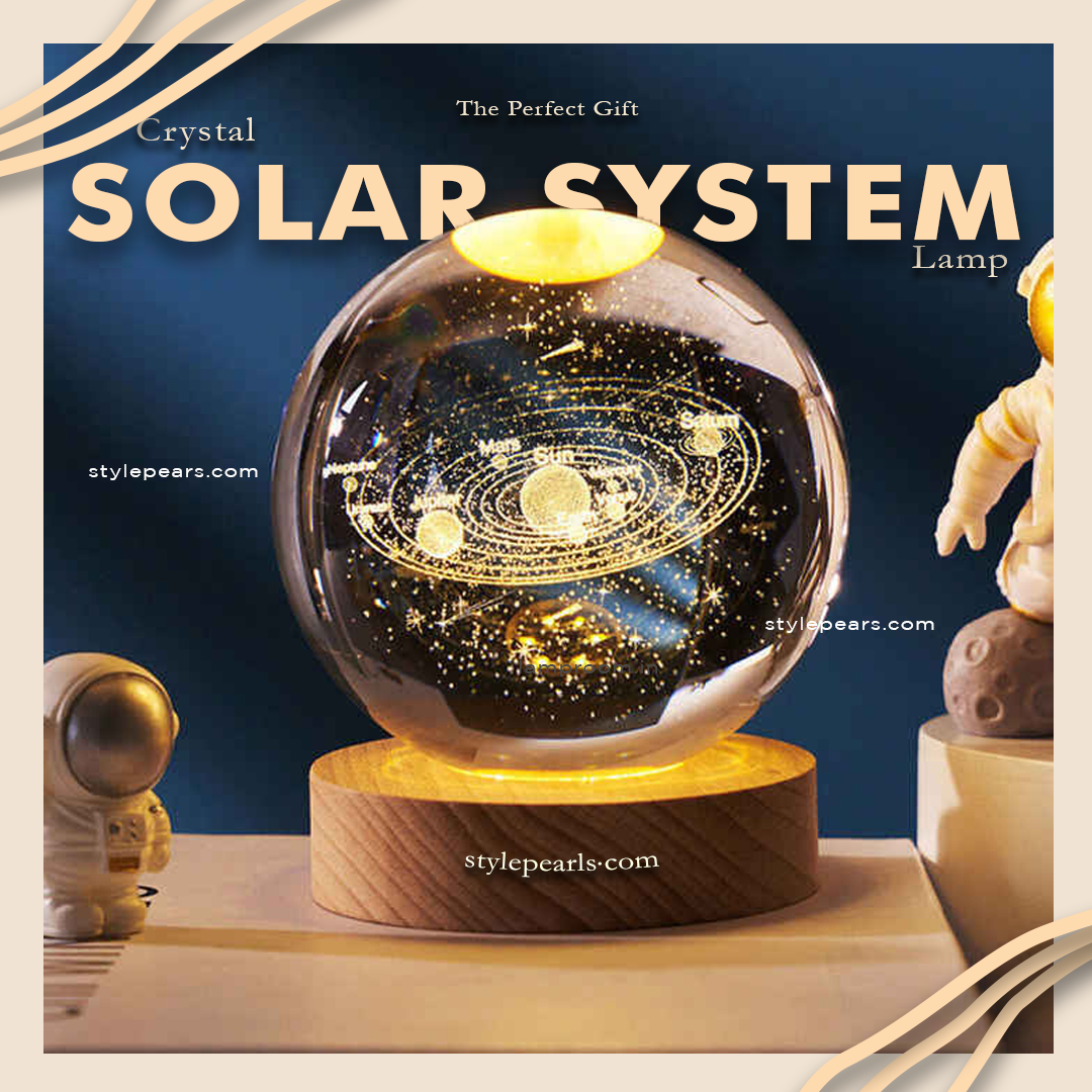 Crystal Solar System Lamp